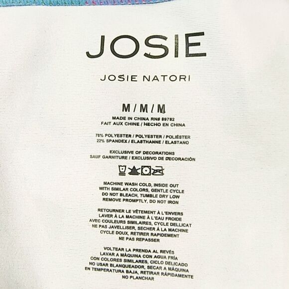 Natori Josie Cropped Floral Asymmetrical Sports Bra -H - Picture 6 of 6